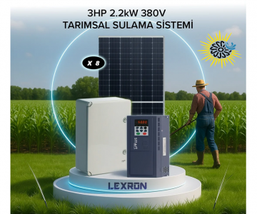 3HP 2.2kW (380V) TARIMSAL SULAMA SİSTEMİ      TRİFAZE                                                                                         4.8 KW AC GÜÇ  PANEL TAŞIYICI SİSTEM        