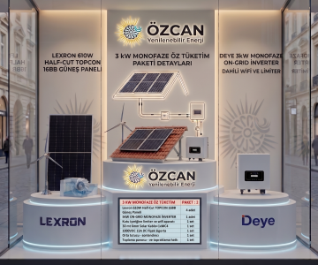 3KW ÖZ TÜKETİM DAYALI ON GRİD SİSTEM PAKETİ 2