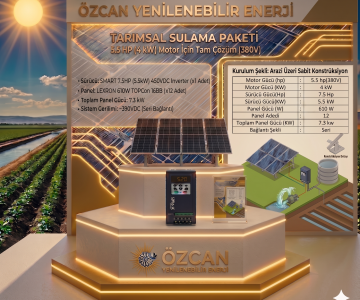 5.5 HP 4 KW TARIMSAL SULAMA PAKETİ