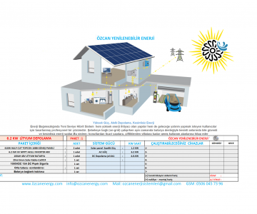 6.2 KW LİTYUM DEPOLAMALI GÜNEŞ ENERJİ TESİSİ PAKET 1