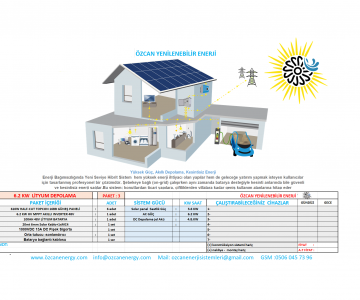 6.2 KW LİTYUM DEPOLAMALI GÜNEŞ ENERJİ TESİSİ PAKET 3